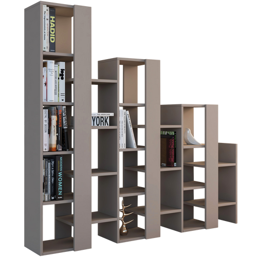 Bibliotecă PYRAMID 18 rafturi 158 x 151 cm, Opțiuni culoare