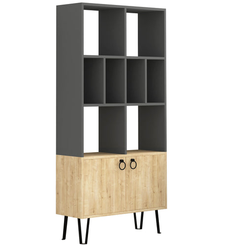 Bibliotecă BENTLEY 8 rafturi 2 uşi 80 x 166 cm, Opțiuni culoare