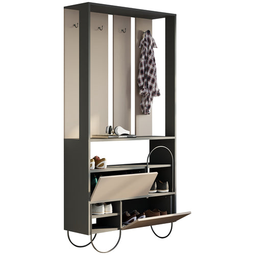 Set cuier și pantofar MAVERICK 5 rafturi 2 uşi 97 cm, Opțiuni culoare