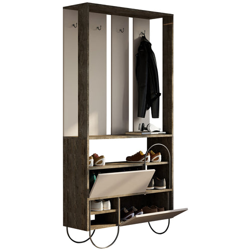 Set cuier și pantofar MAVERICK 5 rafturi 2 uşi 97 cm, Opțiuni culoare