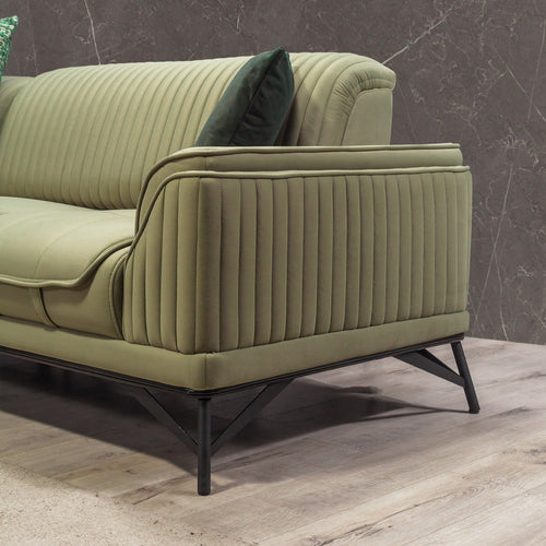 Colțar Extensibil 6 locuri MAGNUM 300 x 260 cm , material: Catifea, picioarelor: metal , din lateral