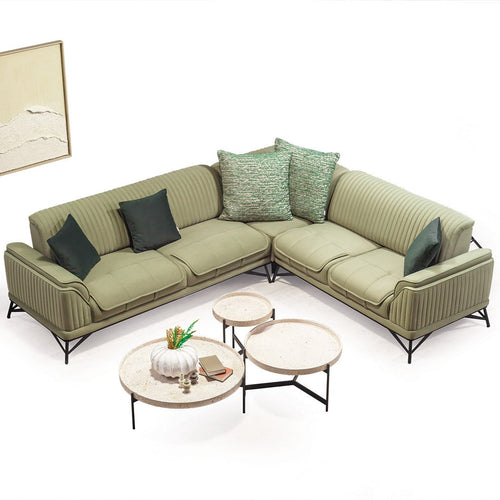 Colțar Extensibil 6 locuri MAGNUM 300 x 260 cm , material: Catifea, picioarelor: metal , din sus