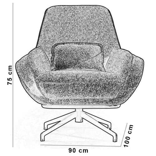 Fotoliu META 90 cm - Maroom