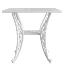 Masa fixa exterior alb SARDEGNA ergonomic și confortabil, ideal pentru terase, grădini, balcoane, cafenele și restaurante. Design elegant, material rezistent la intemperii, ușor de asamblat, protecție UV și durabilitate sporită.