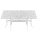 Masa fixa exterior alb SARDEGNA ergonomic și confortabil, ideal pentru terase, grădini, balcoane, cafenele și restaurante. Design elegant, material rezistent la intemperii, ușor de asamblat, protecție UV și durabilitate sporită.