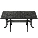 Masa fixa exterior negru SARDEGNA ergonomic și confortabil, ideal pentru terase, grădini, balcoane, cafenele și restaurante. Design elegant, material rezistent la intemperii, ușor de asamblat, protecție UV și durabilitate sporită.