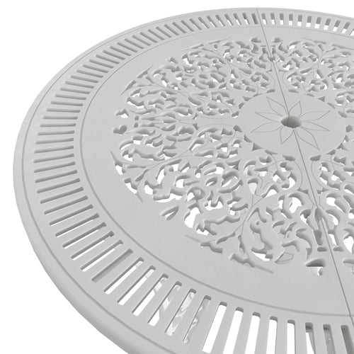 Masa fixa rotunda exterior alb  SARDEGNA ergonomic și confortabil, ideal pentru terase, grădini, balcoane, cafenele și restaurante. Design elegant, material rezistent la intemperii, ușor de asamblat, protecție UV și durabilitate sporită.