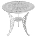 Masa fixa rotunda exterior alb  SARDEGNA ergonomic și confortabil, ideal pentru terase, grădini, balcoane, cafenele și restaurante. Design elegant, material rezistent la intemperii, ușor de asamblat, protecție UV și durabilitate sporită.