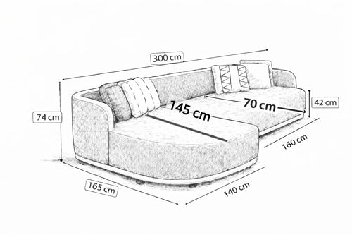 Colțar MATIZ 4 locuri 300 x 165 cm, Opțiuni culoare