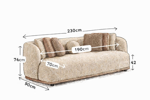 Canapea MATIZ VISION 3 locuri 230 cm 