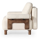 Fotoliu  LAVA  , Țesătură modernă și moale, picioarelor: Lemn  1   , din lateral