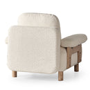 Fotoliu  LAVA  , Țesătură modernă și moale, picioarelor: Lemn  1   , din spate