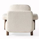 Fotoliu  LAVA  , Țesătură modernă și moale, picioarelor: Lemn  1   , din spate