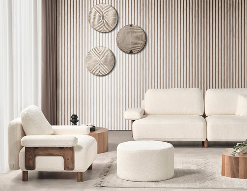 Canapea si fotoliu  LAVA  , Țesătură modernă și moale, picioarelor: Lemn  1 canapea 1 fotoliu , detalie