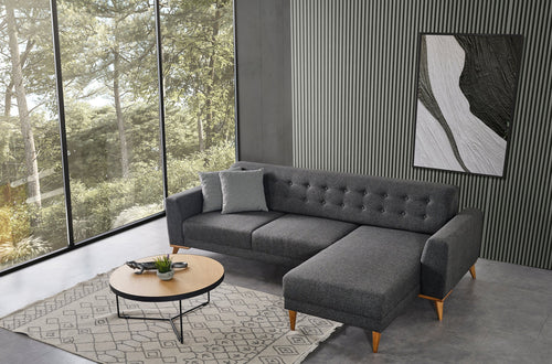 Colțar Extensibil NESTA 3+1 locuri cu șezlong  258 x 162 cm - Maroom