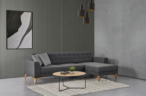 Colțar Extensibil NESTA 3+1 locuri cu șezlong  258 x 162 cm - Maroom