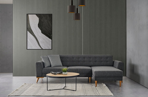 Colțar Extensibil NESTA 3+1 locuri cu șezlong  258 x 162 cm - Maroom