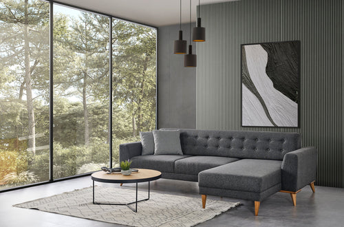 Colțar Extensibil NESTA 3+1 locuri cu șezlong  258 x 162 cm - Maroom