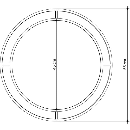 Oglindă MOON diametru 57 cm, Opţiuni culoare - Maroom