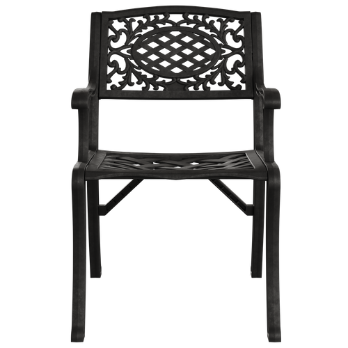 Scaun exterior RIMINI negru, design modern și ergonomic, realizat din material rezistent la intemperii. Perfect pentru spații exterioare, cu protecție UV și durabilitate sporită.