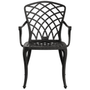 Scaun exterior PALERMO negru, design modern și ergonomic, realizat din material rezistent la intemperii. Perfect pentru spații exterioare, cu protecție UV și durabilitate sporită.