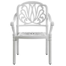 Scaun exterior stivuibil alb CAPRI, design ergonomic și compact, ideal pentru terase, grădini, cafenele și restaurante. Rezistent la intemperii, ușor de depozitat, material durabil cu protecție UV."