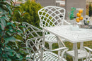 Set de mobilier exterior alb cu doua scaune PALERMO și o masă, ideal doua terase, grădini, cafenele și restaurante. Design elegant, material rezistent la intemperii, protecție UV și durabilitate sporită.