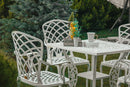 Set de mobilier exterior alb cu doua scaune PALERMO și o masă, ideal doua terase, grădini, cafenele și restaurante. Design elegant, material rezistent la intemperii, protecție UV și durabilitate sporită.