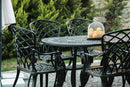Set de mobilier exterior negru cu patru scaune PALERMO și o masă, ideal pentru terase, grădini, cafenele și restaurante. Design elegant, material rezistent la intemperii, protecție UV și durabilitate sporită.