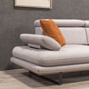 Colțar Extensibil 6 locuri TERRA 305 x 270 cm , Țesătură cu aspect de piele, Tipul picioarelor: Metal ,  detalie