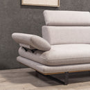 Colțar Extensibil 6 locuri TERRA 305 x 270 cm , Țesătură cu aspect de piele, Tipul picioarelor: Metal ,  detalie