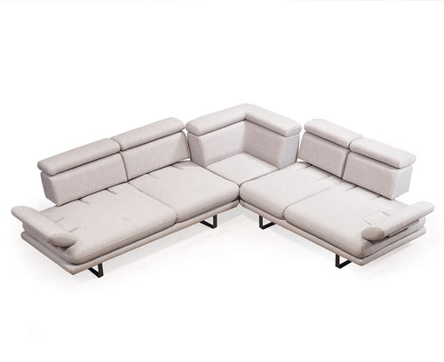 Colțar Extensibil 6 locuri TERRA 305 x 270 cm , Țesătură cu aspect de piele, Tipul picioarelor: Metal ,