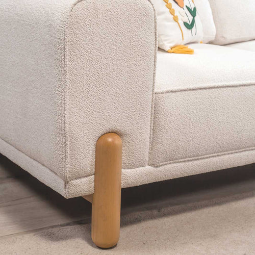 Colțar Extensibil 3+1 locuri BAHAMA 295 x 195 cm , picioarelor: Lemn, material: stofa, detalie