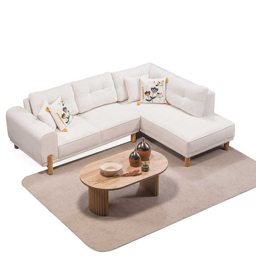 Colțar Extensibil 3+1 locuri BAHAMA 295 x 195 cm , picioarelor: Lemn, material: stofa, din sus