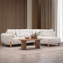 Colțar Extensibil 3+1 locuri BAHAMA 295 x 195 cm , picioarelor: Lemn, material: stofa