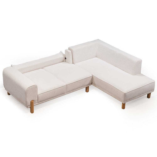 Colțar Extensibil 3+1 locuri BAHAMA 295 x 195 cm , picioarelor: Lemn, material: stofa, detalie extensibila din sus