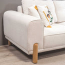 Colțar Extensibil 3+1 locuri BAHAMA 295 x 195 cm , picioarelor: Lemn, material: stofa, detalie din stanga