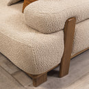 Colțar Extensibil PANDA 3+2 locuri 330 textil tesatura , piciorele din lemn  x 290 cm , detaliu