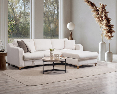 Colțar Extensibil ALENYA cu depozitare 250 x 200 cm