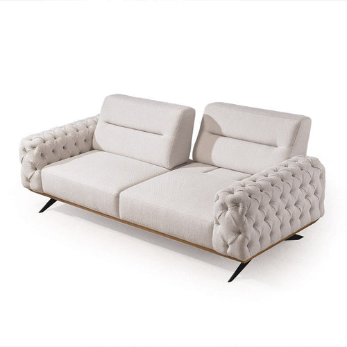 Canapea extensibilă 4 locuri HAVANA 265 cm, catifea țesătură aspect piele, Tipul picioarelor:Metal , extensibila detaliu