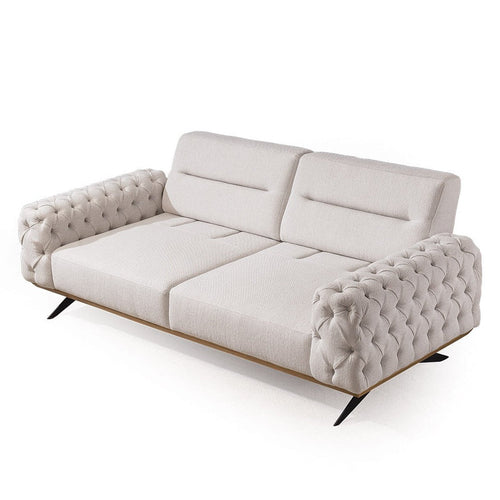 Canapea extensibilă 4 locuri HAVANA 265 cm, catifea țesătură aspect piele, Tipul picioarelor:Metal , extensibila detaliu