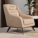 Fotoliu HAVANA 73 cm, catifea țesătură aspect piele, Tipul picioarelor:Metal