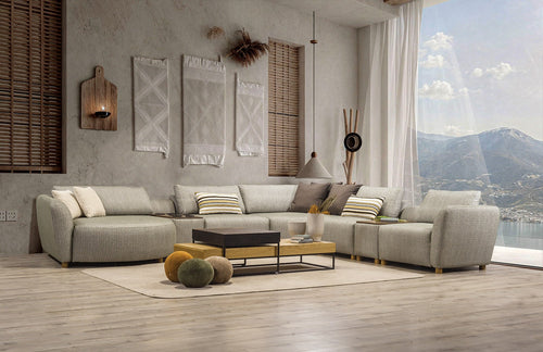 Colțar modulară RUBATO cu modul măsuța 375 x 325 cm, Opțiuni culoare