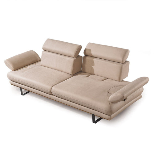 Canapea extensibilă TERRA, Țesătură cu aspect de piele, Tipul picioarelor: Metal ,  extensibila detaliu