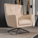 Fotoliu TERRA 77 cm, Țesătură cu aspect de piele, Tipul picioarelor: Metal