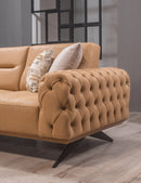 Colțar Extensibil 3+2 locuri HAVANA 300 x 260 cm, catifea țesătură aspect piele, Tipul picioarelor:Metal , detaliu