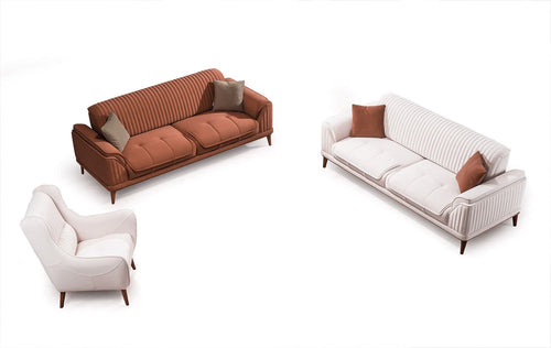 Canapea extensibilă 3 locuri MAGNUM 230 cm, material: Catifea, picioarelor: lemn , 2 canapele 1 fotoliu