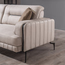 Canapea extensibilă 3 locuri PIANIST 227 cm, material:  țesătură , picioarelor;Metal, detalie