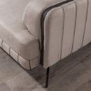 Canapea extensibilă 3 locuri PIANIST 227 cm, material:  țesătură , picioarelor;Metal, detalie