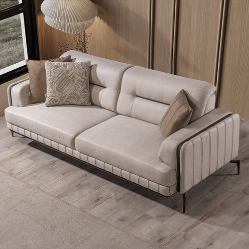 Canapea extensibilă 3 locuri PIANIST 227 cm, material:  țesătură , picioarelor;Metal, din sus